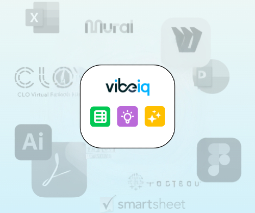 illustrative depiction of VibeIQ's applications replacing common disconnected tools
