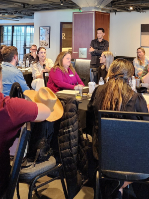 Interactive group discussion at VibeIQ's 2025 Customer Council in Nashville, TN.