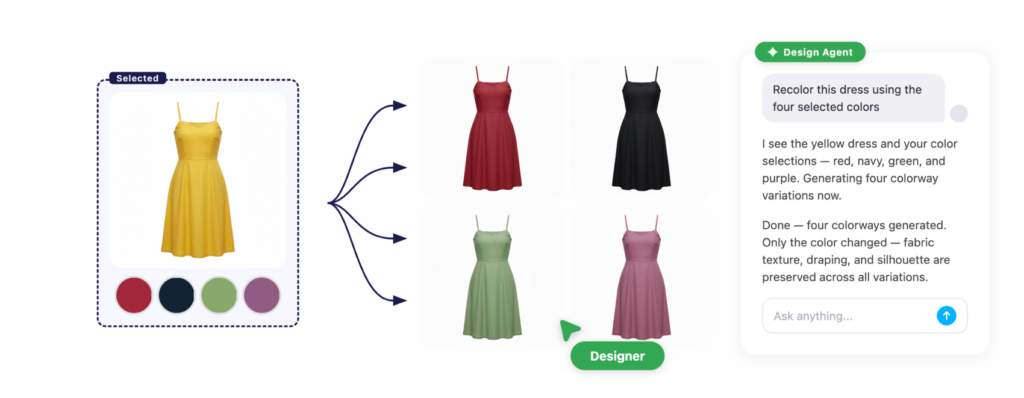 recoloring products in VibeIQ